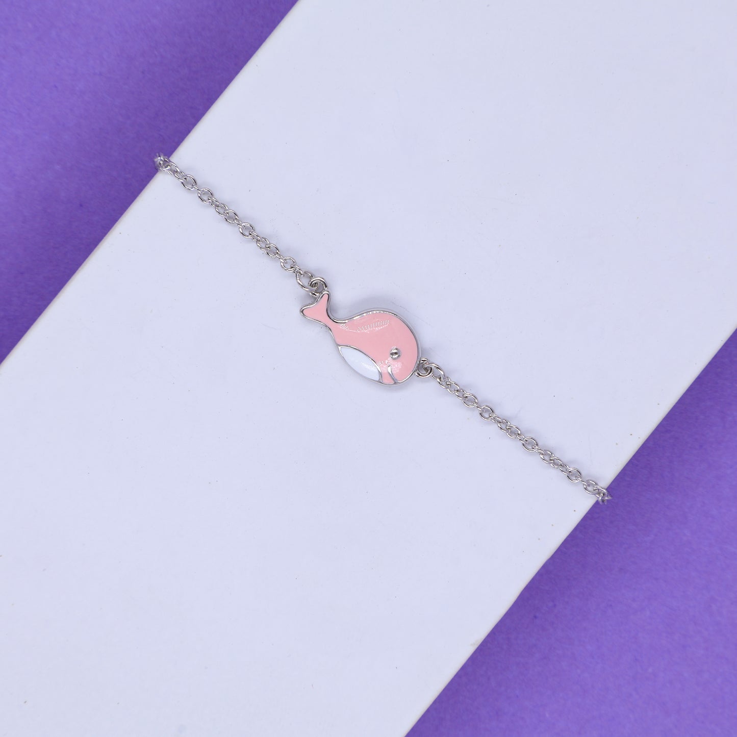 Little Whale Charm Bracelet | Pink