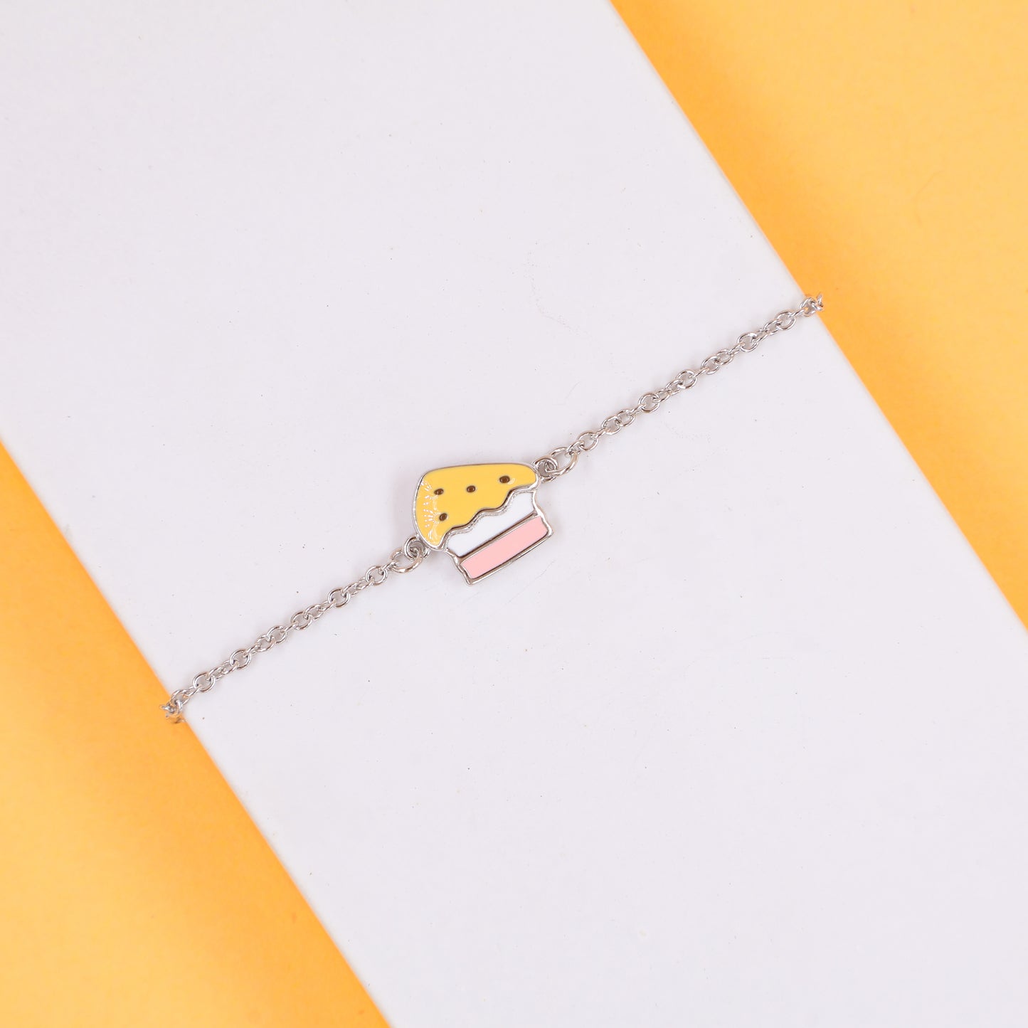 Little Cupcake Charm Bracelet | Yellow