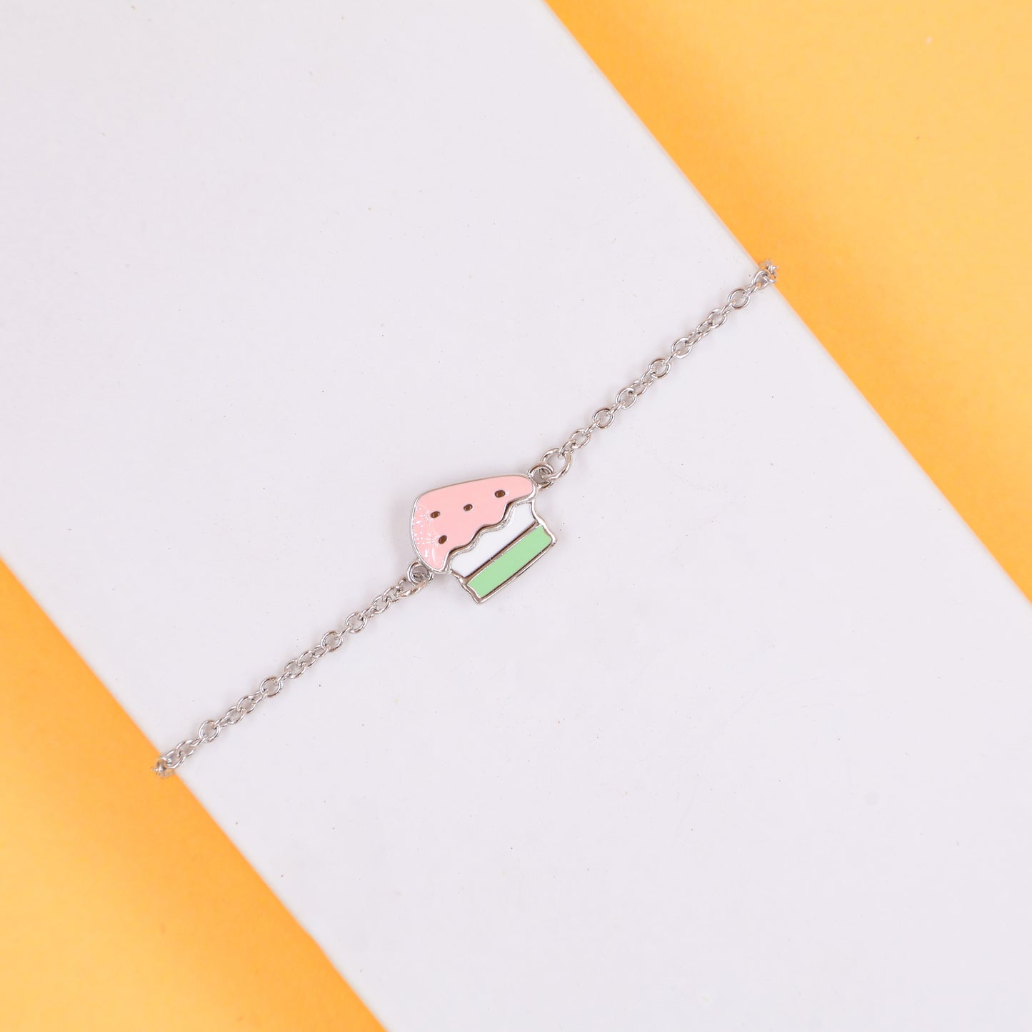 Little Cupcake Charm Bracelet | Pink