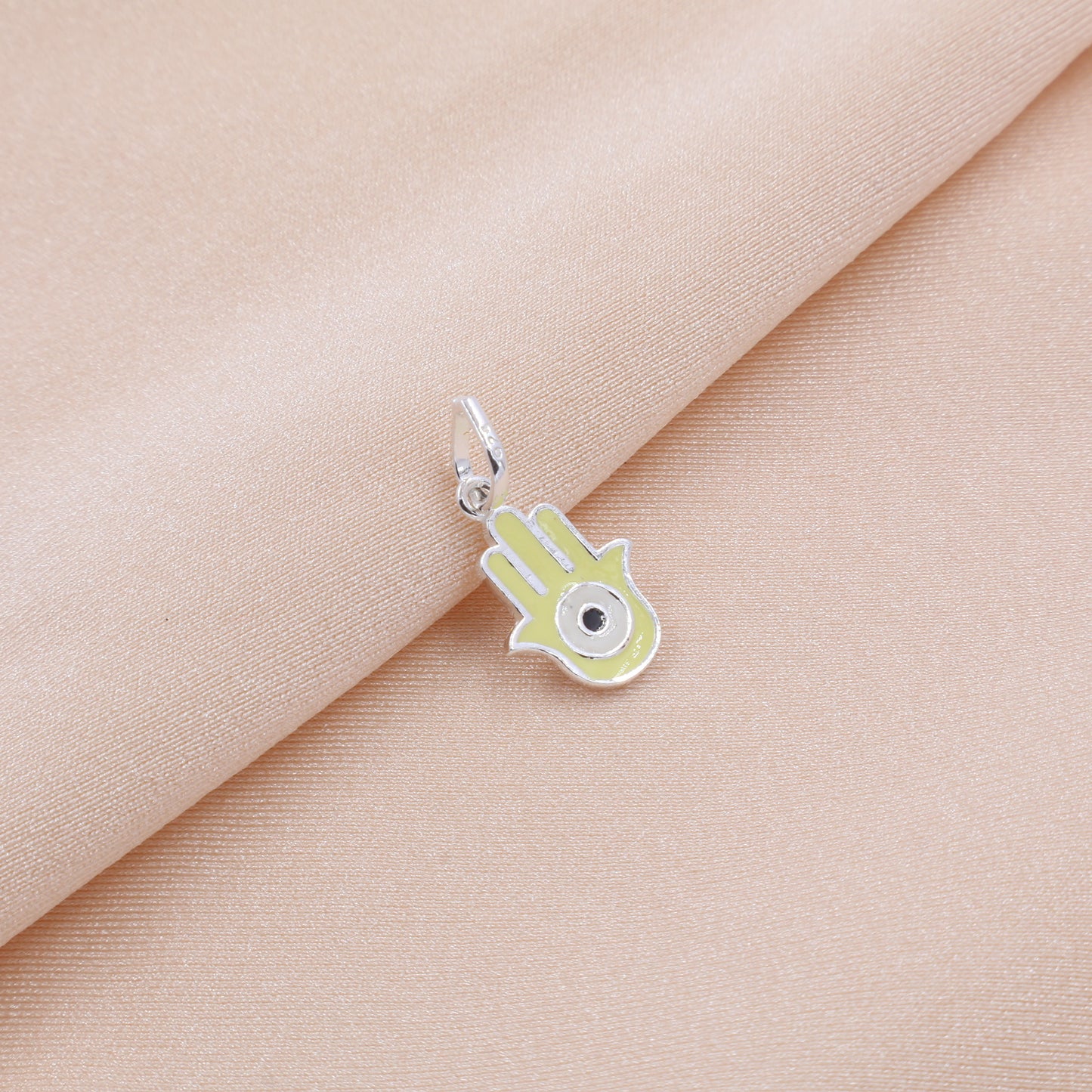 Hamsa Hand Locket | Yellow