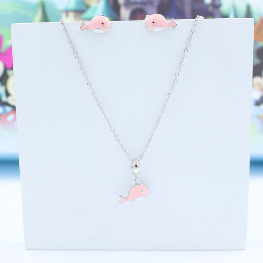 Little Whale Charm Set | Pink