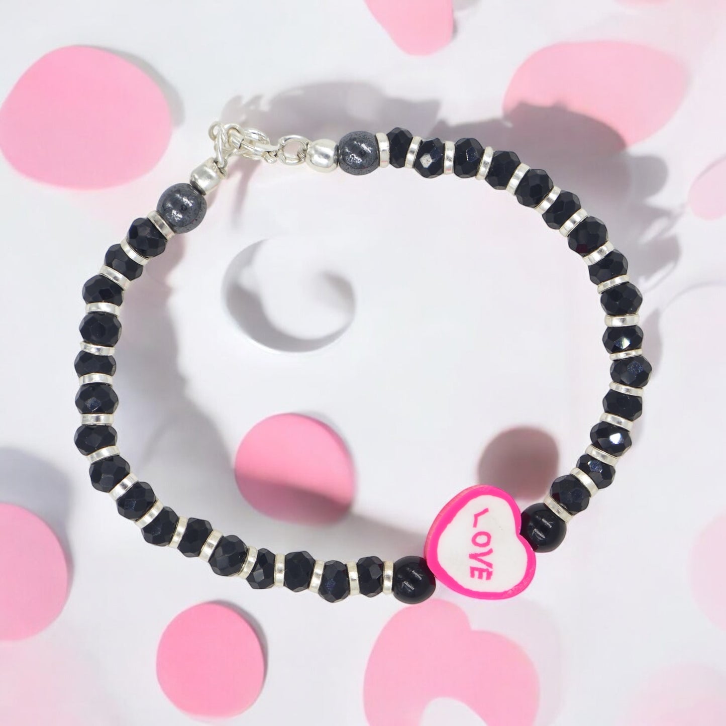 Pink Love Beads Bracelet